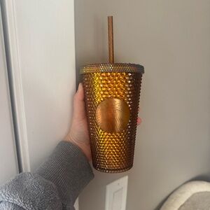 Starbucks Anniversary Gold Studded Tumbler with Straw Mini